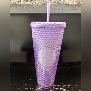Starbucks Lavender Textured Studded Tumbler with Straw